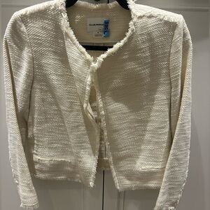 Club Monaco Women's Textured Cream Cardigan